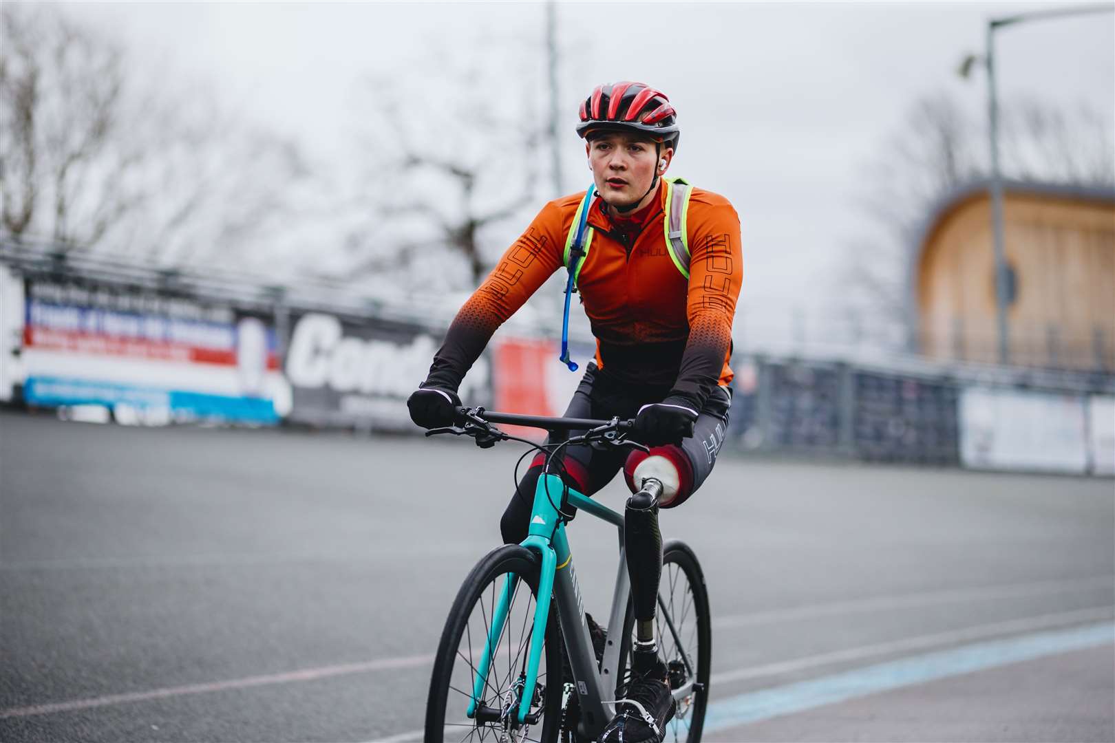 Billy Monger training at Herne Hill Velodrome in London (Jordan Mansfield/Comic Relief/PA)