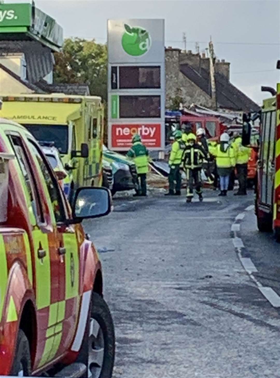 Emergency services rushed to the scene of Friday afternoon’s blast (Nina Gabel/PA)