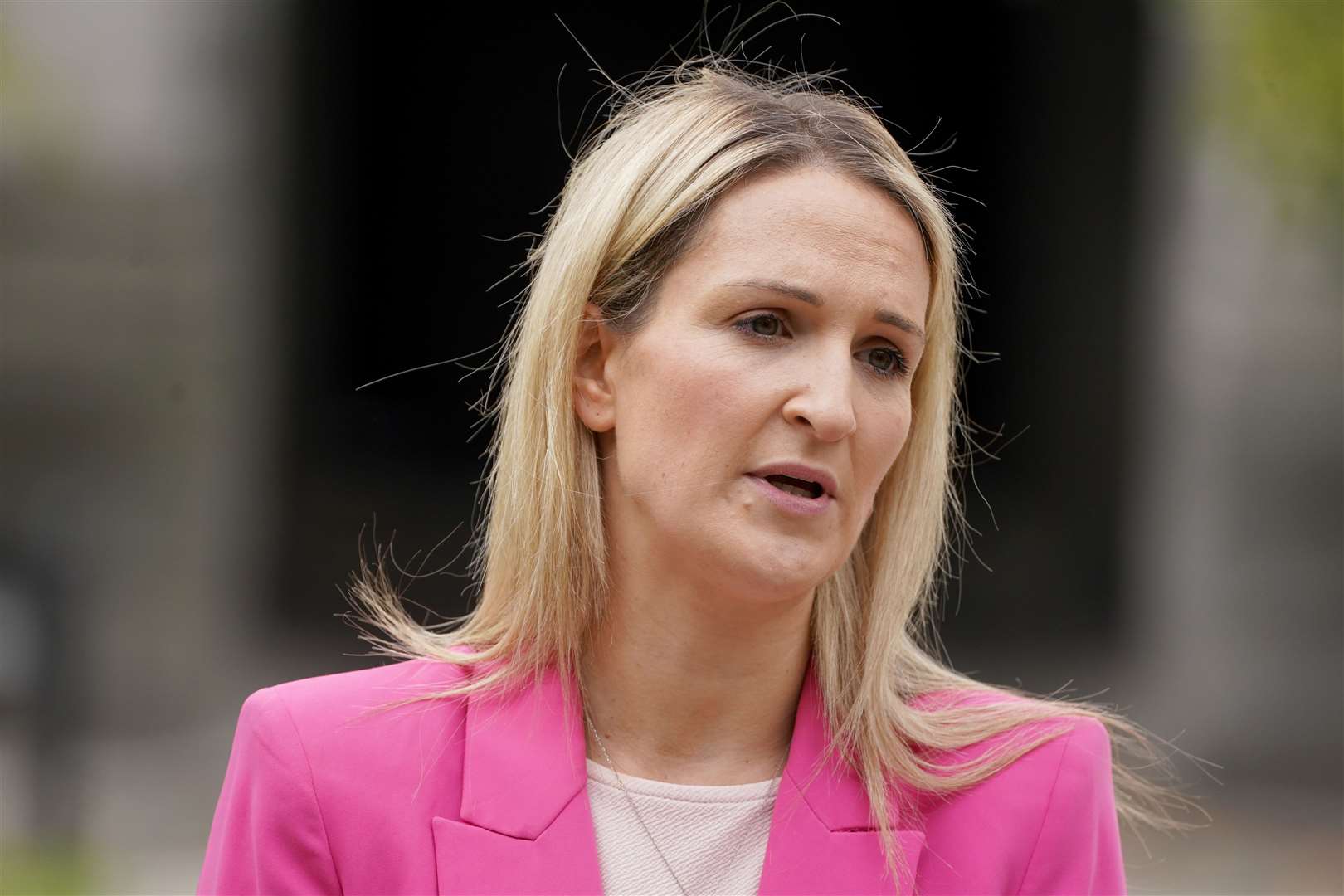 Minister for Justice Helen McEntee paid tribute to the members of the Defence Forces who she said had ‘intervened bravely at the scene’ (Brian Lawless/PA)