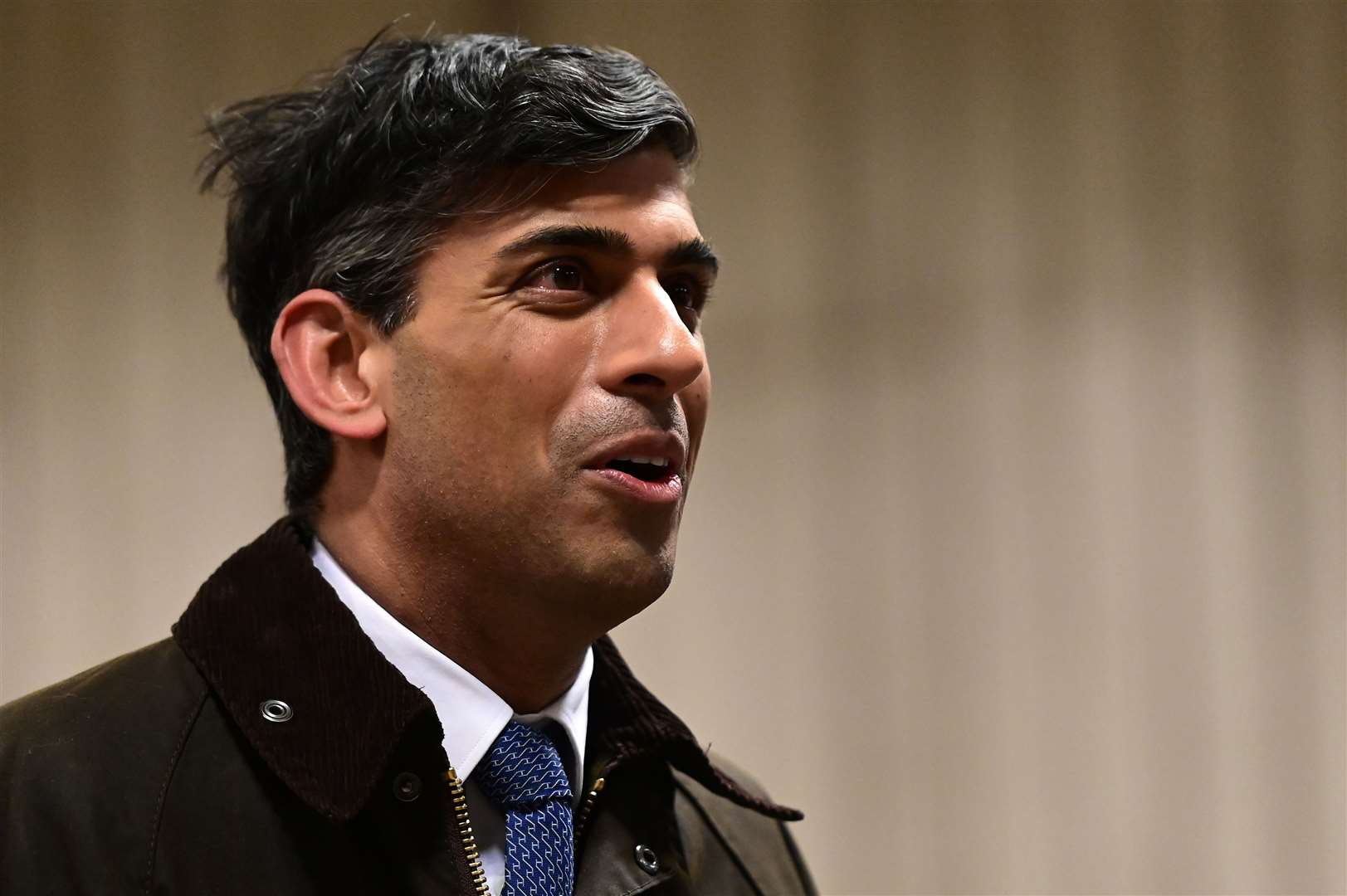 Rishi Sunak during a visit to RAF Valley (Richard Martin-Roberts/PA)