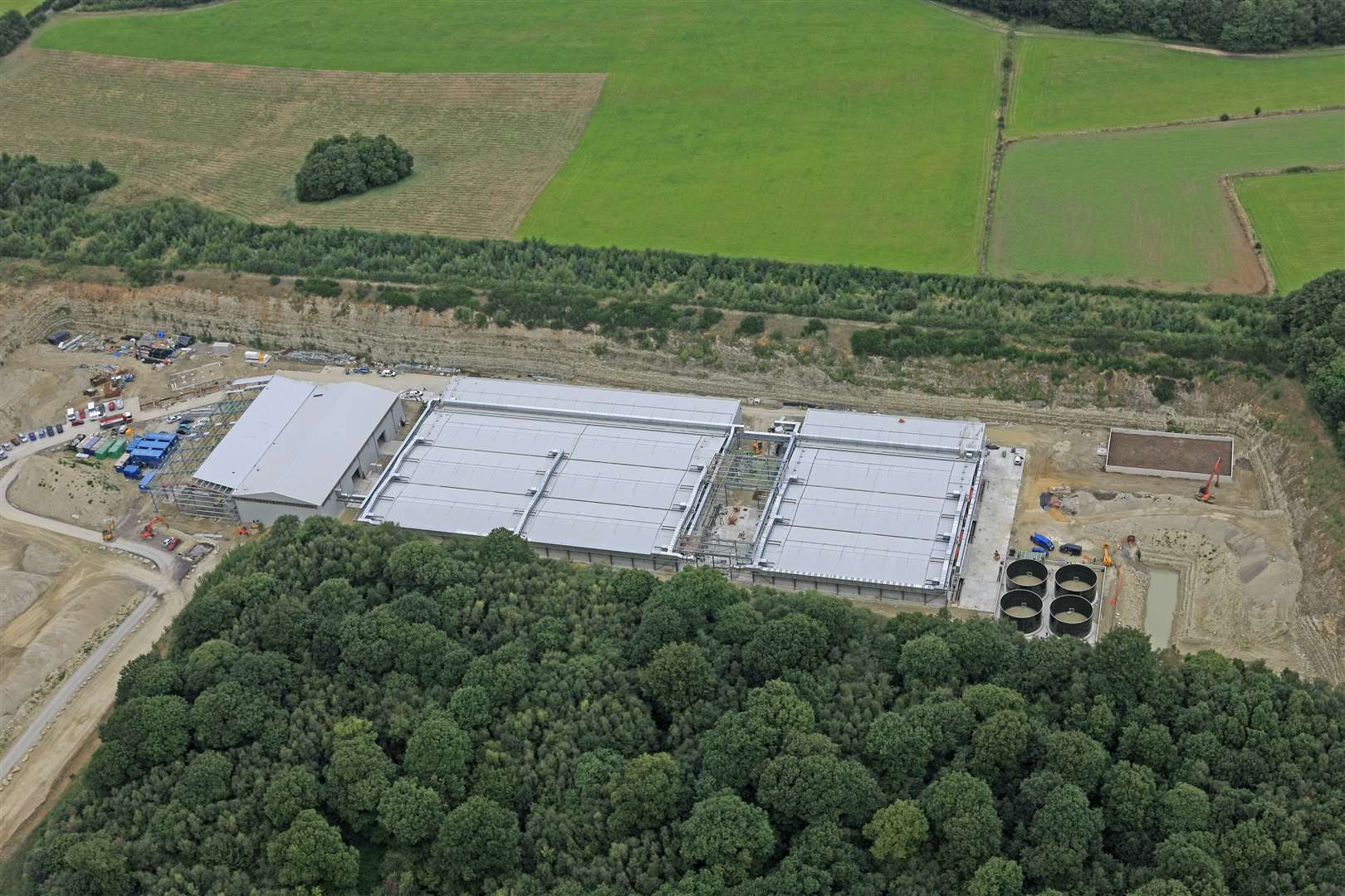 The New Earth biological waste processing plant at Blaize Farm, Kings Hill