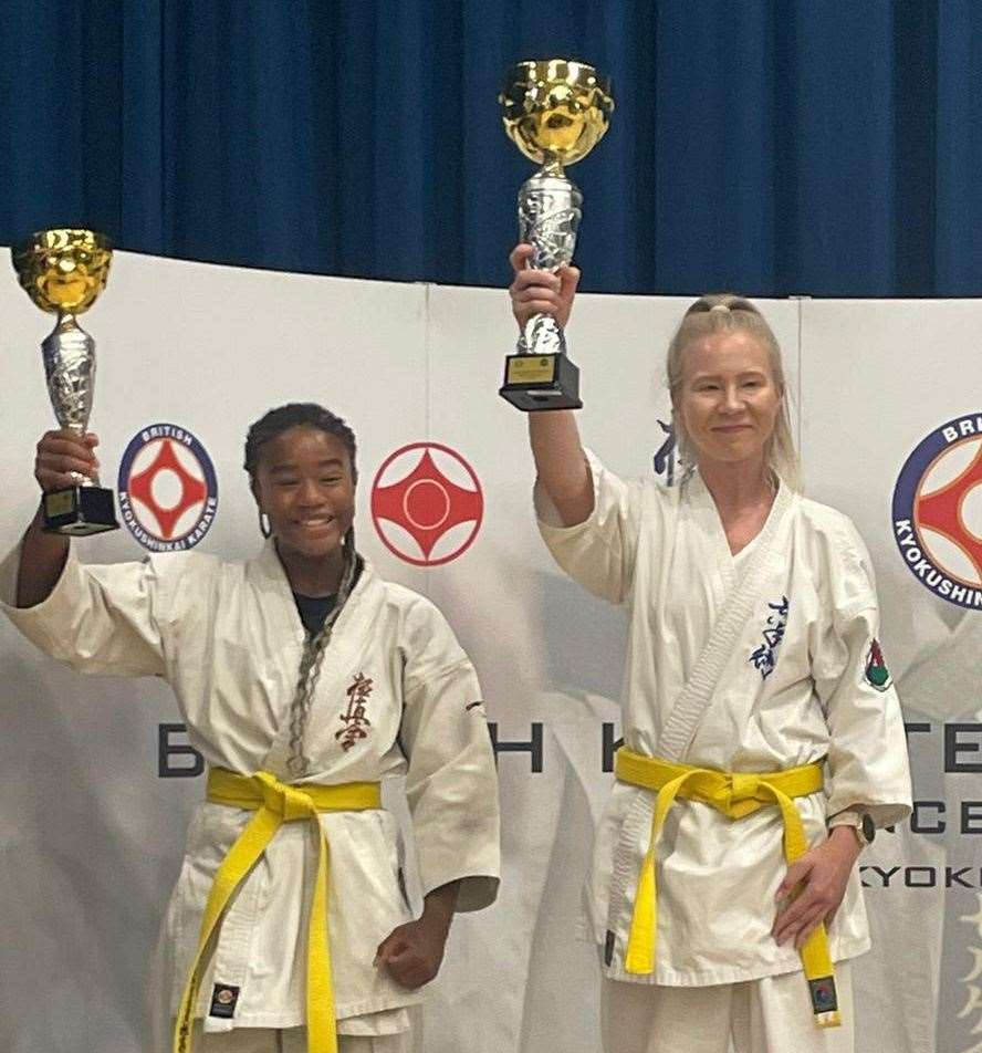 Suzanne Purhonen, right, was crowned British novice women's lightweight champion at the K2 in Crawley