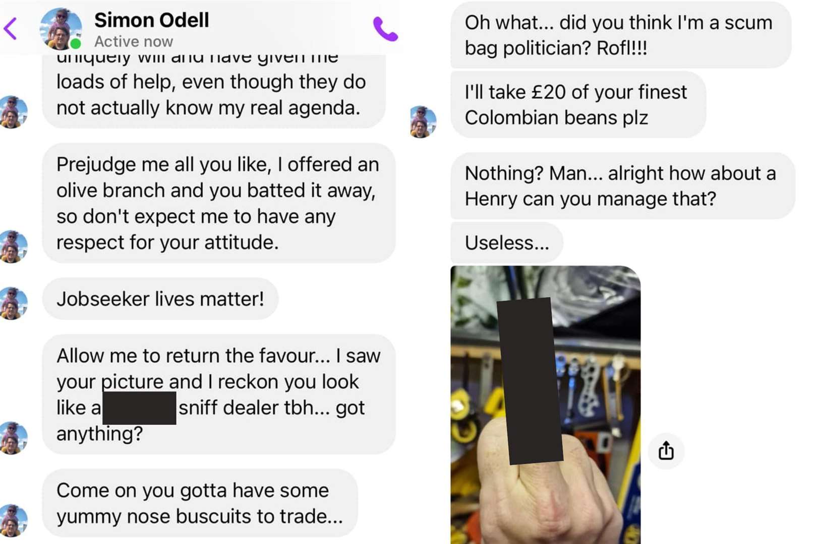 Messages sent by Simon Odell to Travis Skelton