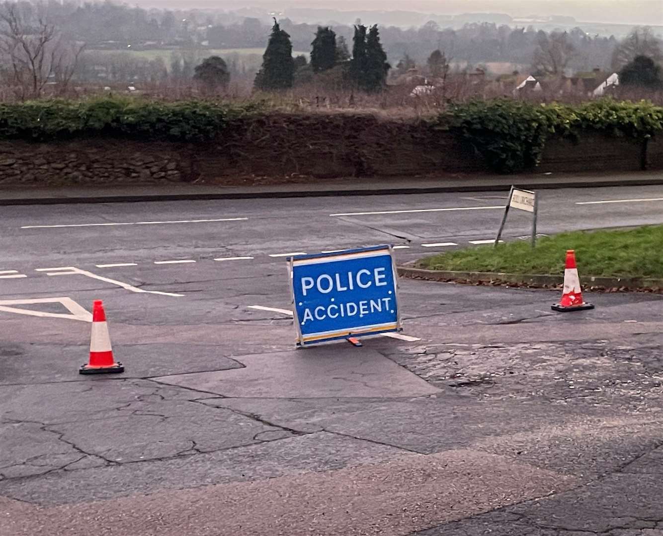 Police cordoned off A26 Tonbridge Road around The Bull pub