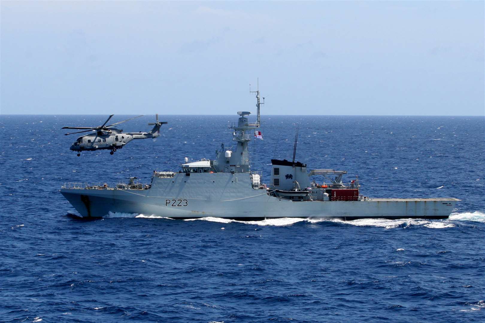 HMS Medway in the Caribbean Sea