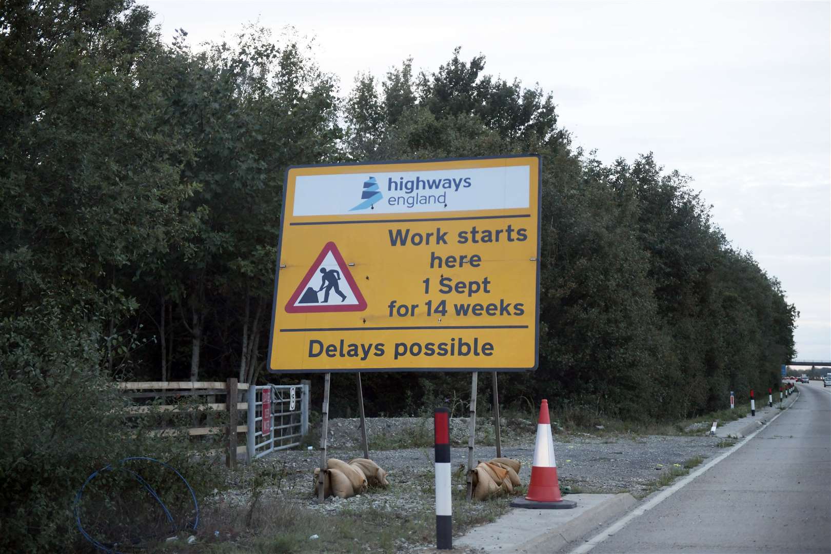 Works have begun on the M20. Picture: Barry Goodwin