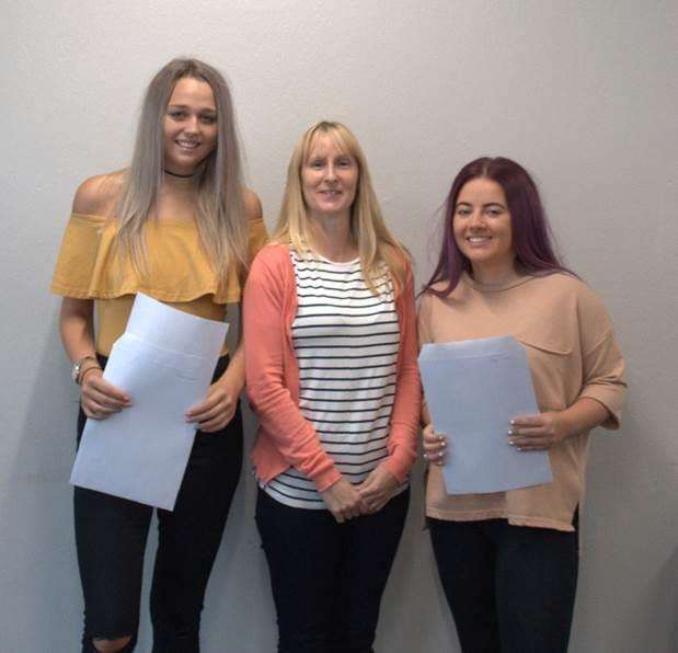 Caitlin Graham from Lenham School with Mrs Feldwick, the head of VI form) and Georgia Mulley (3638333)