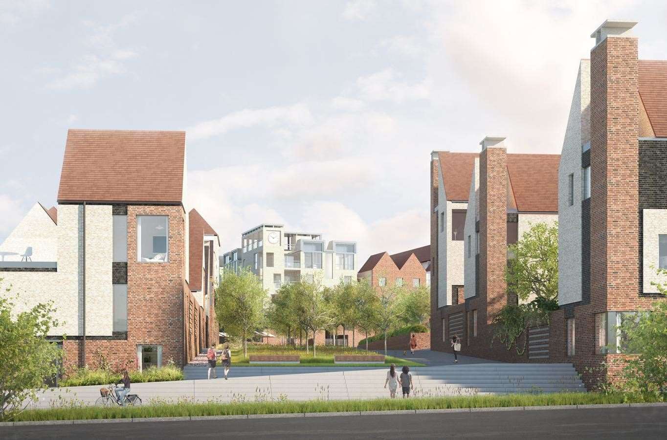 Initial designs for the Mountfield Park scheme - but a reserved matters application setting out finer details of the proposed appearance may be delayed by up to a year. Picture: Corinthian