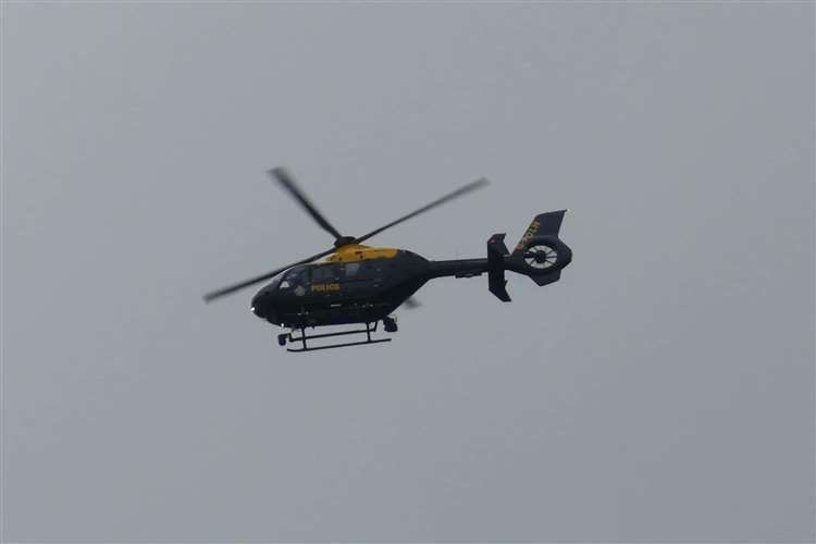 A police helicopter was deployed to help search for the van in Tunbridge Wells. Stock photo
