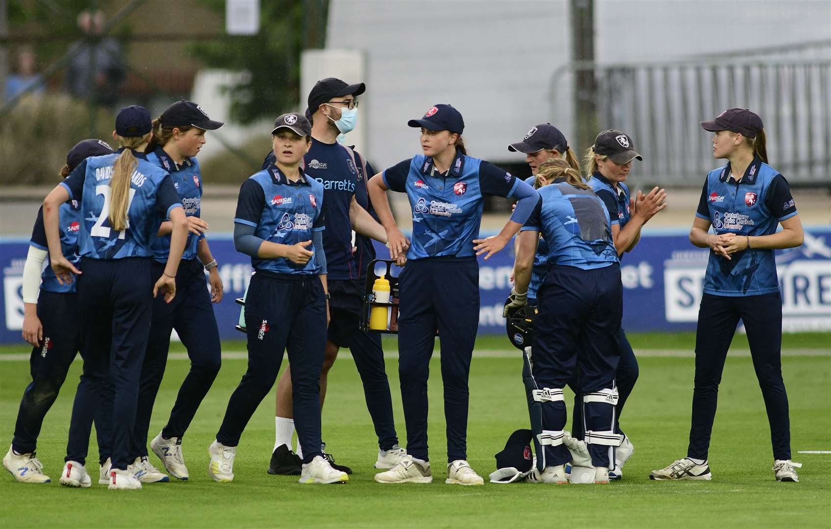Kent Women celebrate a wicket Picture: Barry Goodwin
