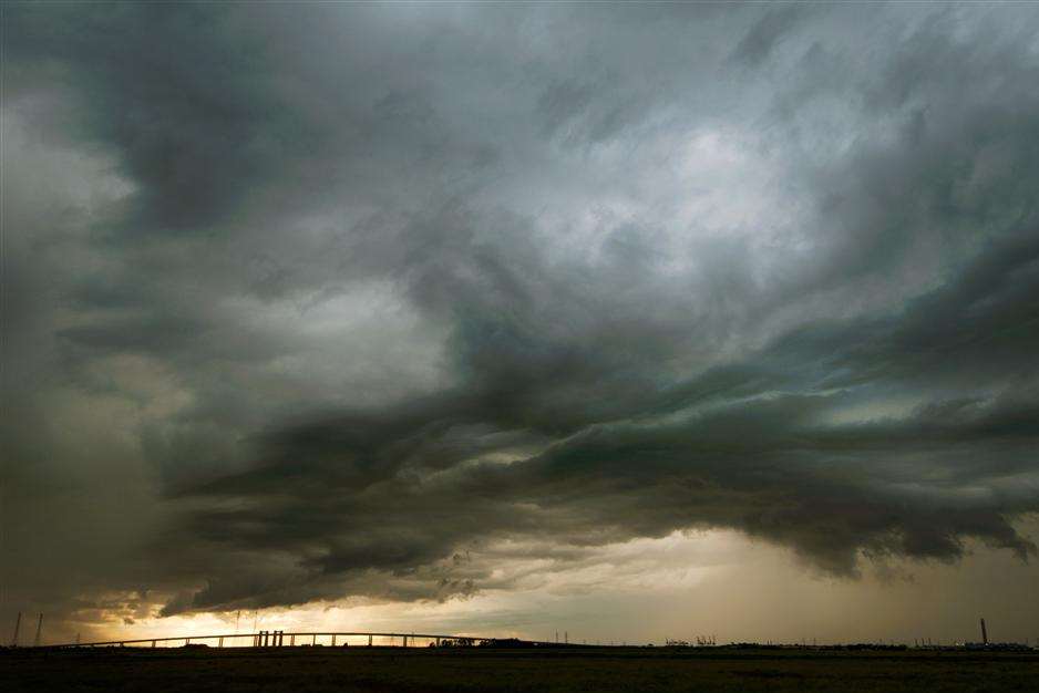 Storm clouds over the Sheppey Crossing. Library picture.