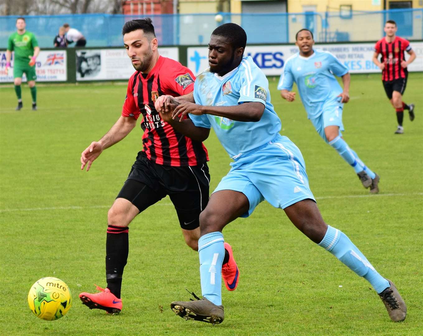 Sittingbourne winger Sefyettin Akdeniz Picture: Ken Medwyn