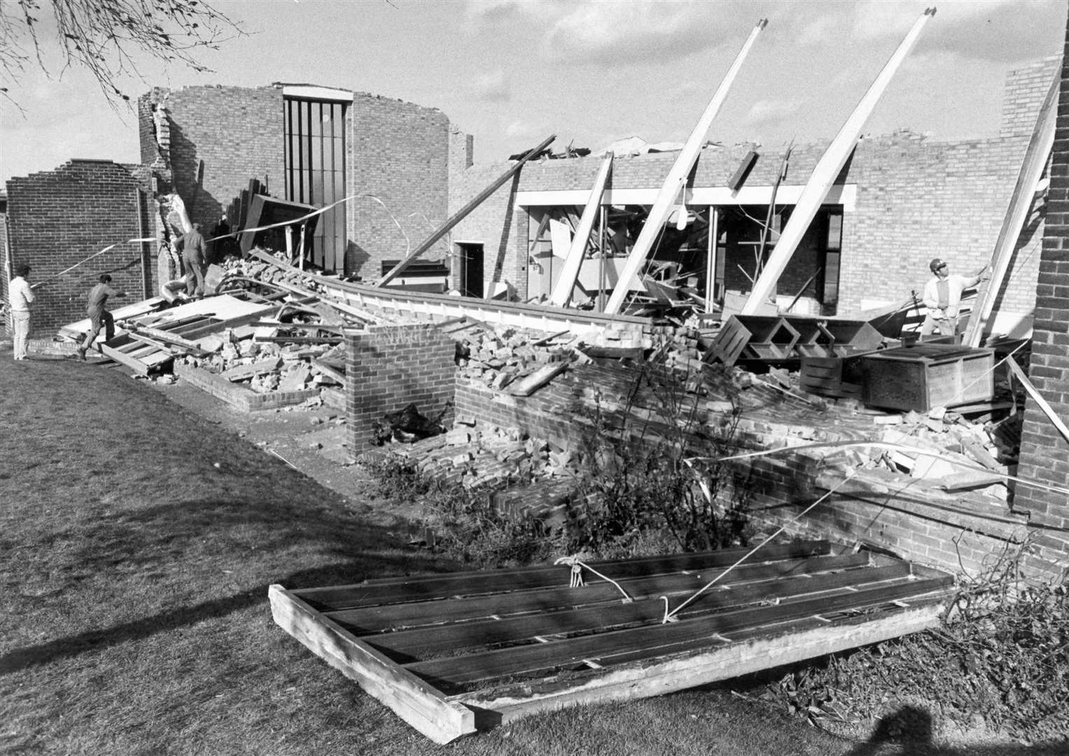 St Justus Church in Rochester was completely flattened by the Great Storm