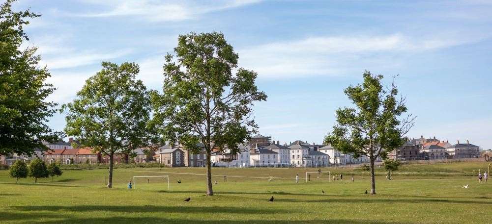 How a Duchy development in Poundbury looks. The Faversham scheme is set to follow a similar design