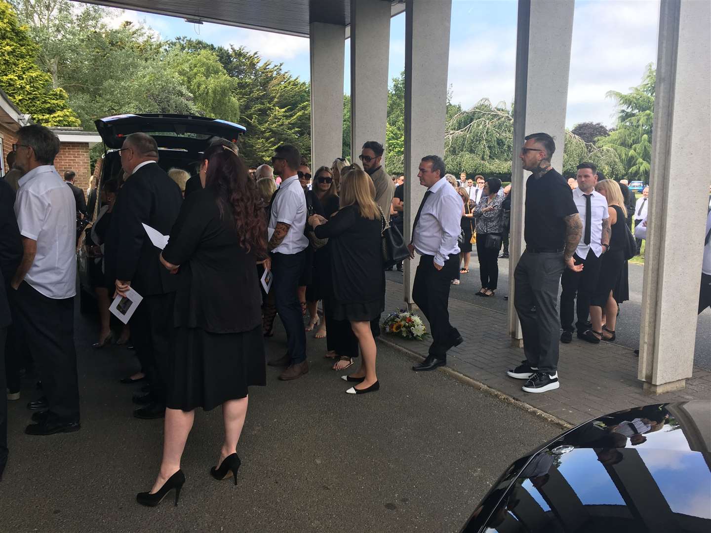 Ben Stone's funeral in July, which brought in hundreds of mourners