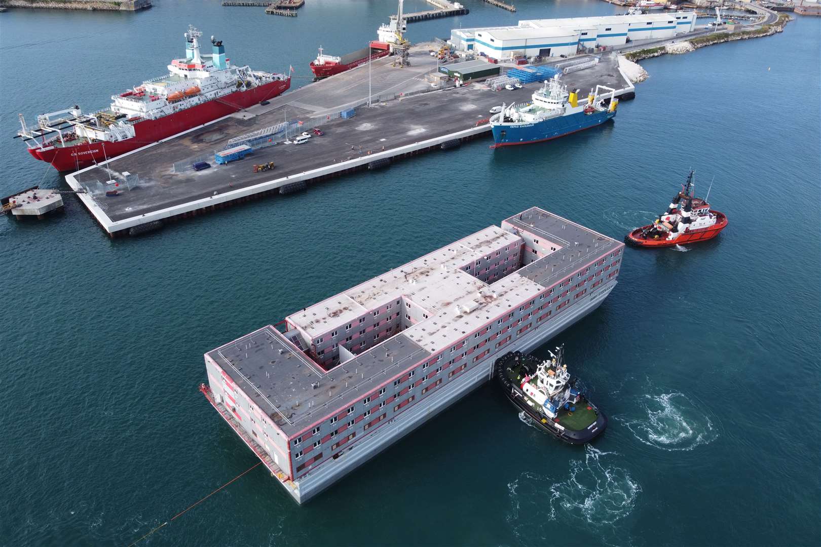 The Bibby Stockholm barge will house 500 asylum seekers (Ben Birchall/PA)