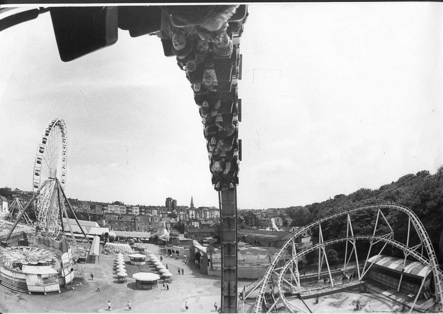 People enjoying one of the many rides at Dreamland in 1983