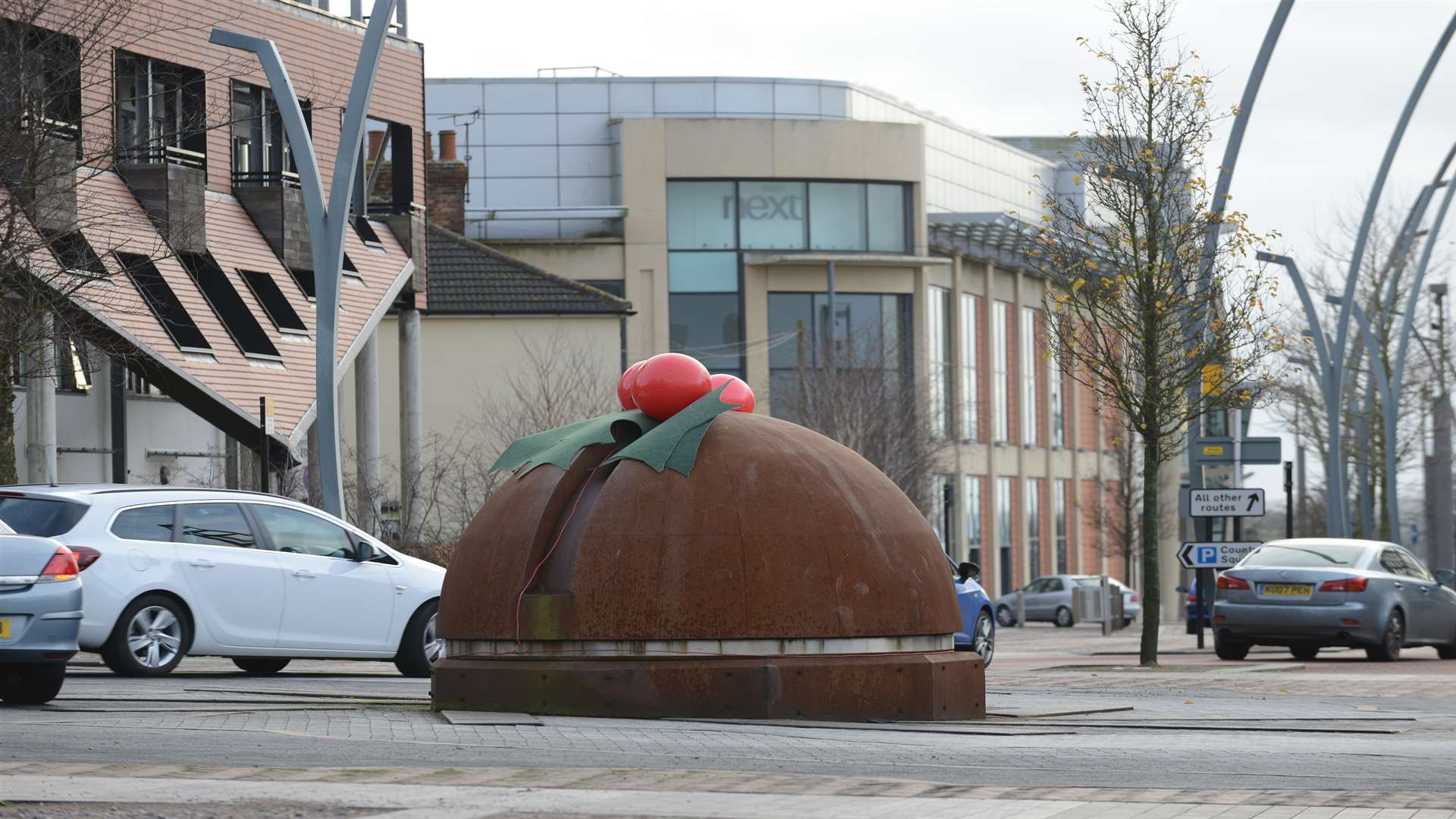 Mystery artist decorated town's landmark