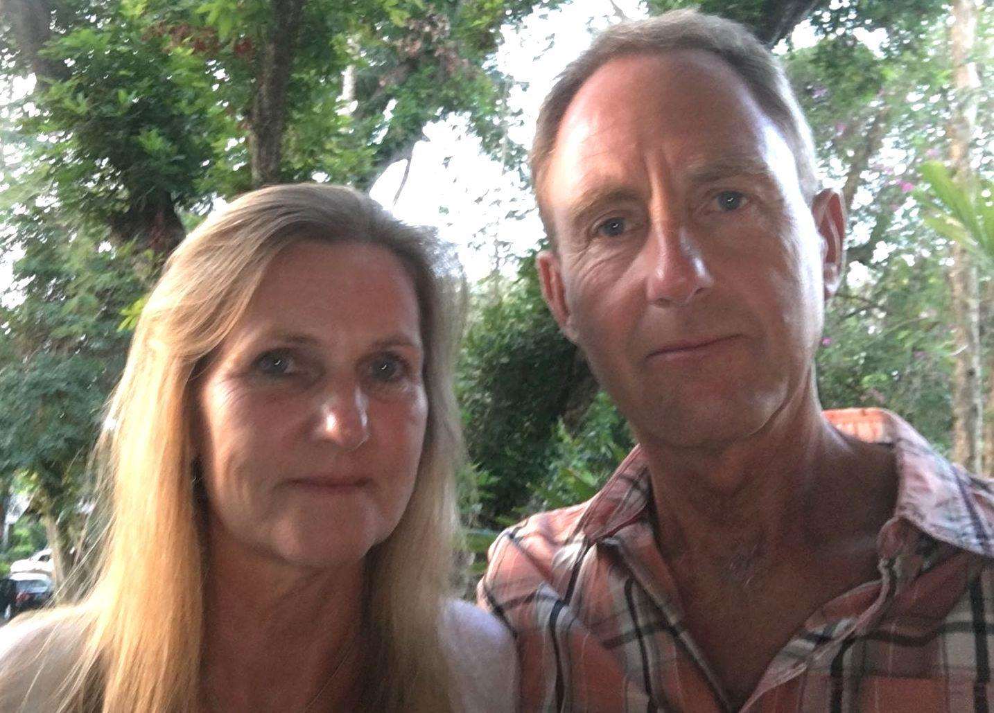 Simon and Jacqui Mount who escaped the Lombok earthquake