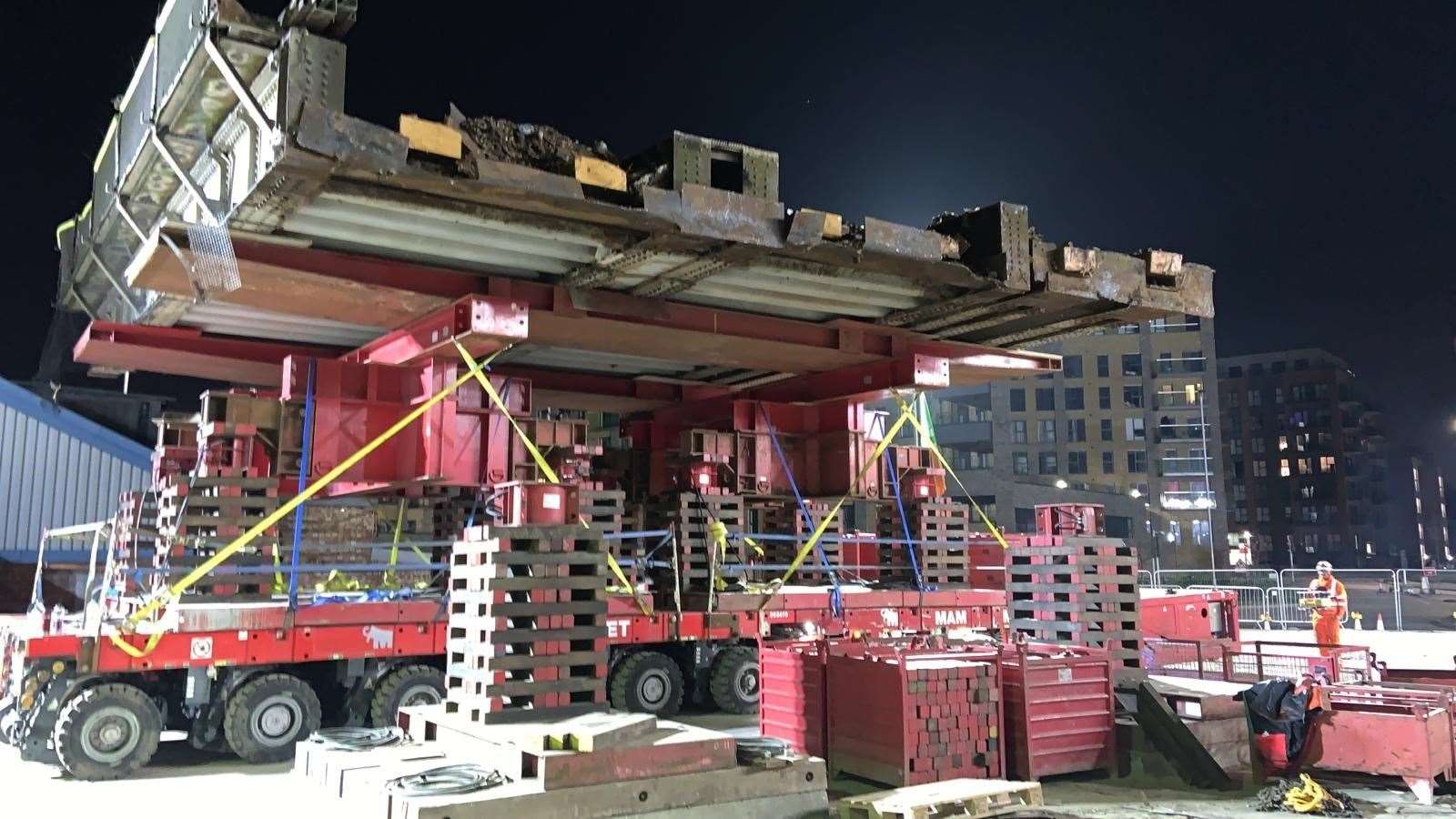 The structure gets ready to be moved Picture credit: Network Rail