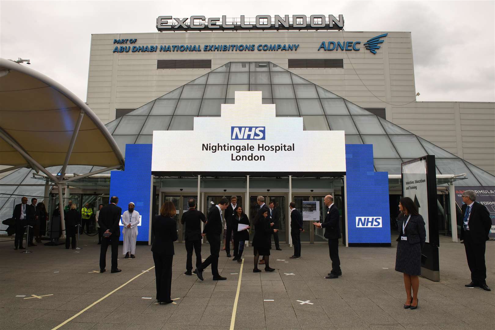 The NHS Nightingale Hospital at the ExCel centre in London has begun receiving its first patients (Stefan Rousseau/PA)