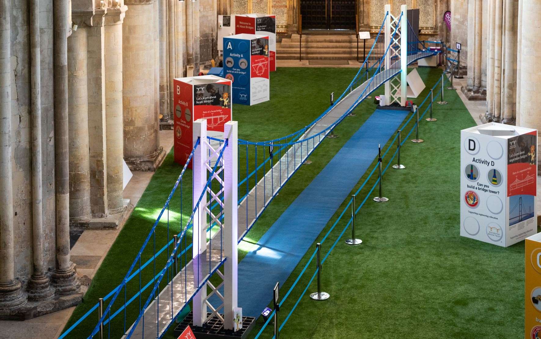 The world record breaking bridge in Rochester Cathedral. Picture: Andy Jones / Rochester Bridge Trust