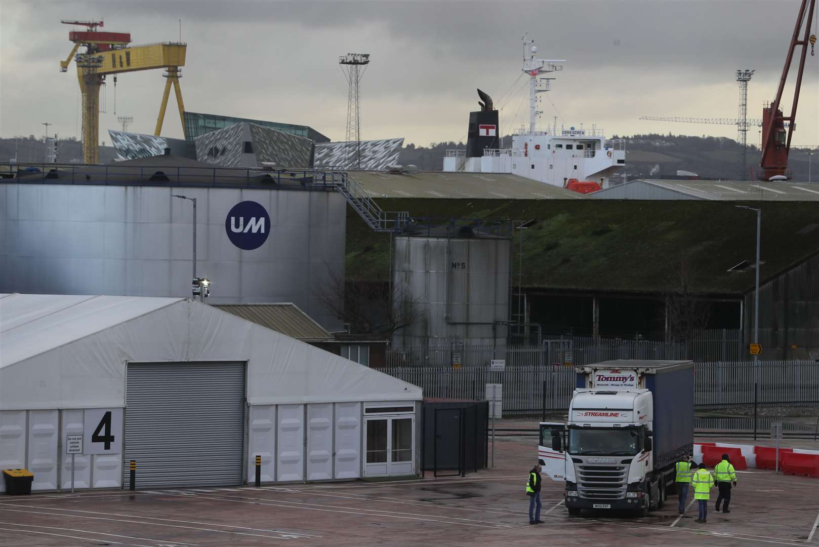 New inspection facilities for goods arriving at Belfast Port from Great Britain (Liam McBurney/PA)