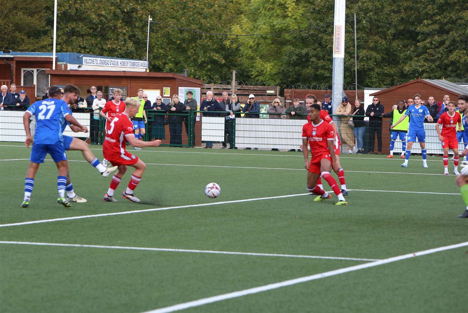 Noel Leighton scores Tonbridge’s FA Cup winner against Walton & Hersham. Picture: Dave Couldridge