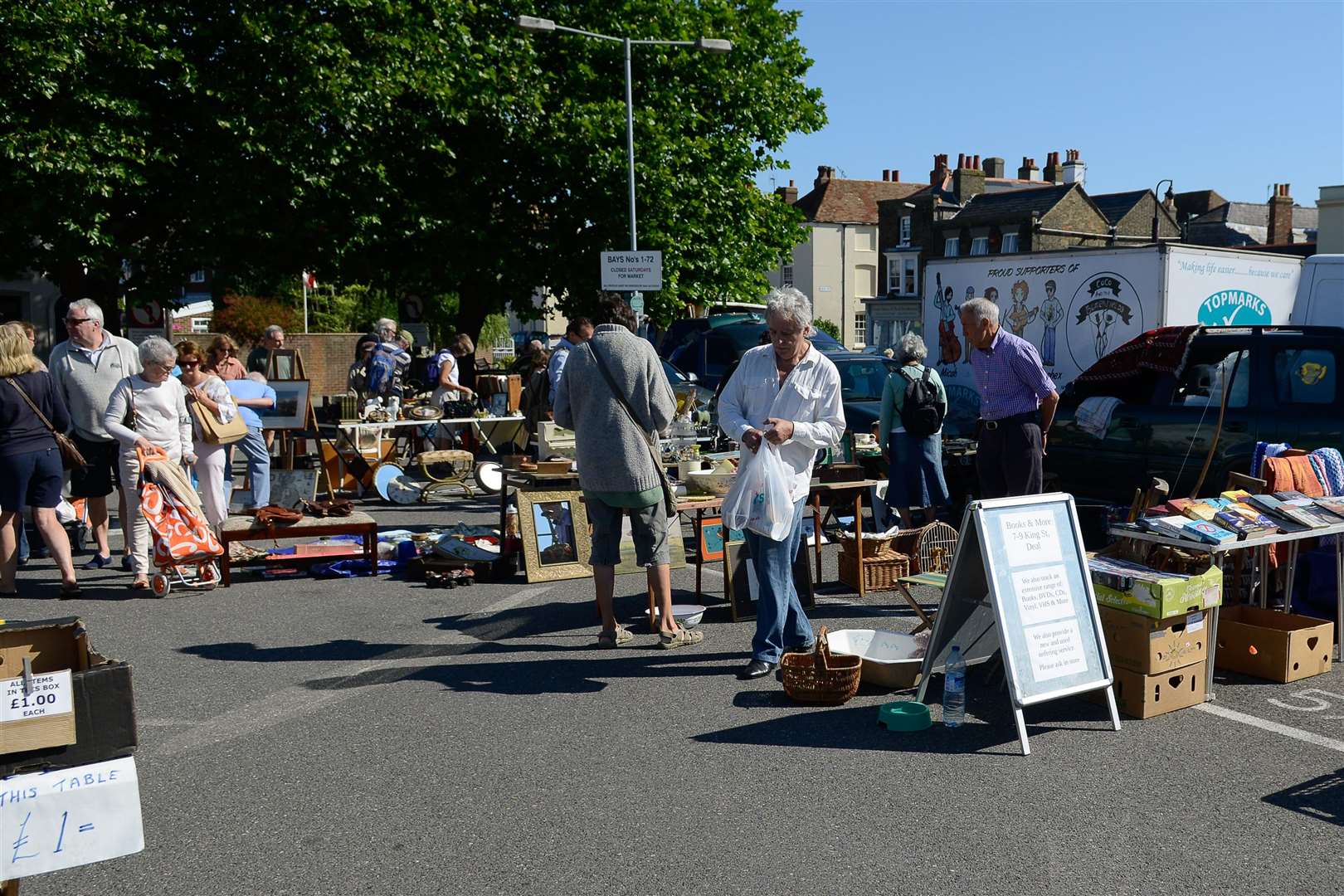 EM market 090814.CAPTION: Crowd shot of shoppers at Deal Saturday Market.EVENT: Deal Saturday Market.Picture: Roger Charles FM3343590. (47878174)