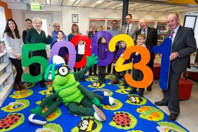 Buster's Book Club supporters and members celebrate the scheme's participants achieving five million minutes of reading (7829879)