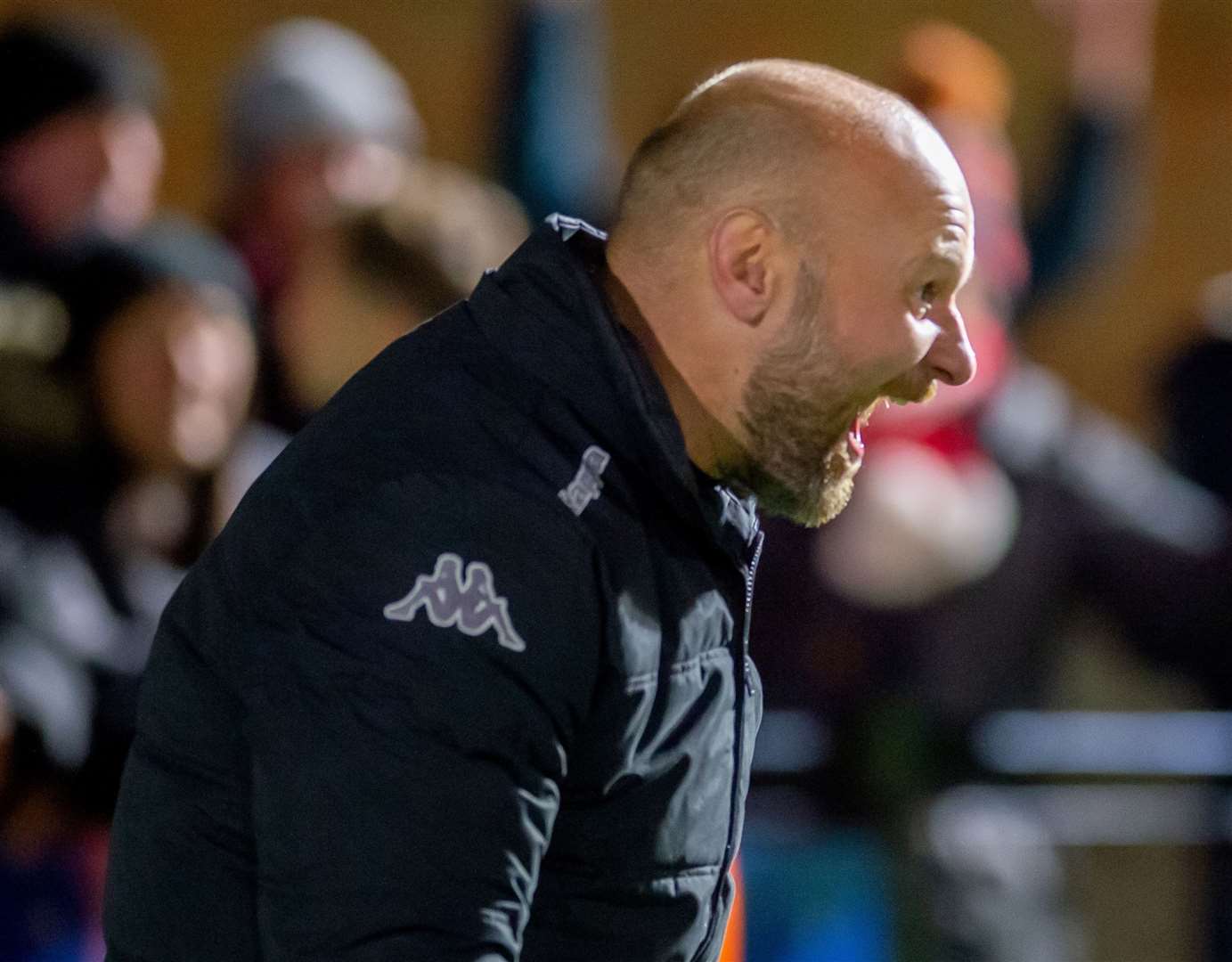 Hythe boss Steve Watt celebrates his side’s victory. Picture: Ian Scammell