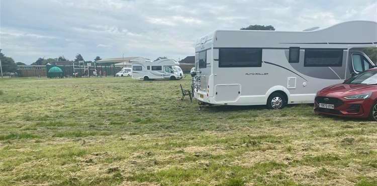 Up to 25 caravans pitched up at Hook Meadow, Walderslade