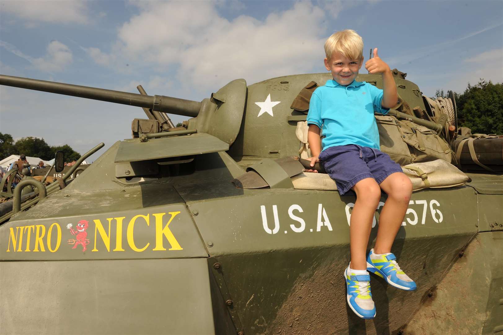 Harry Chandler at last year's Military Odyssey at the Kent Showground, Maidstone. Picture: Steve Crispe