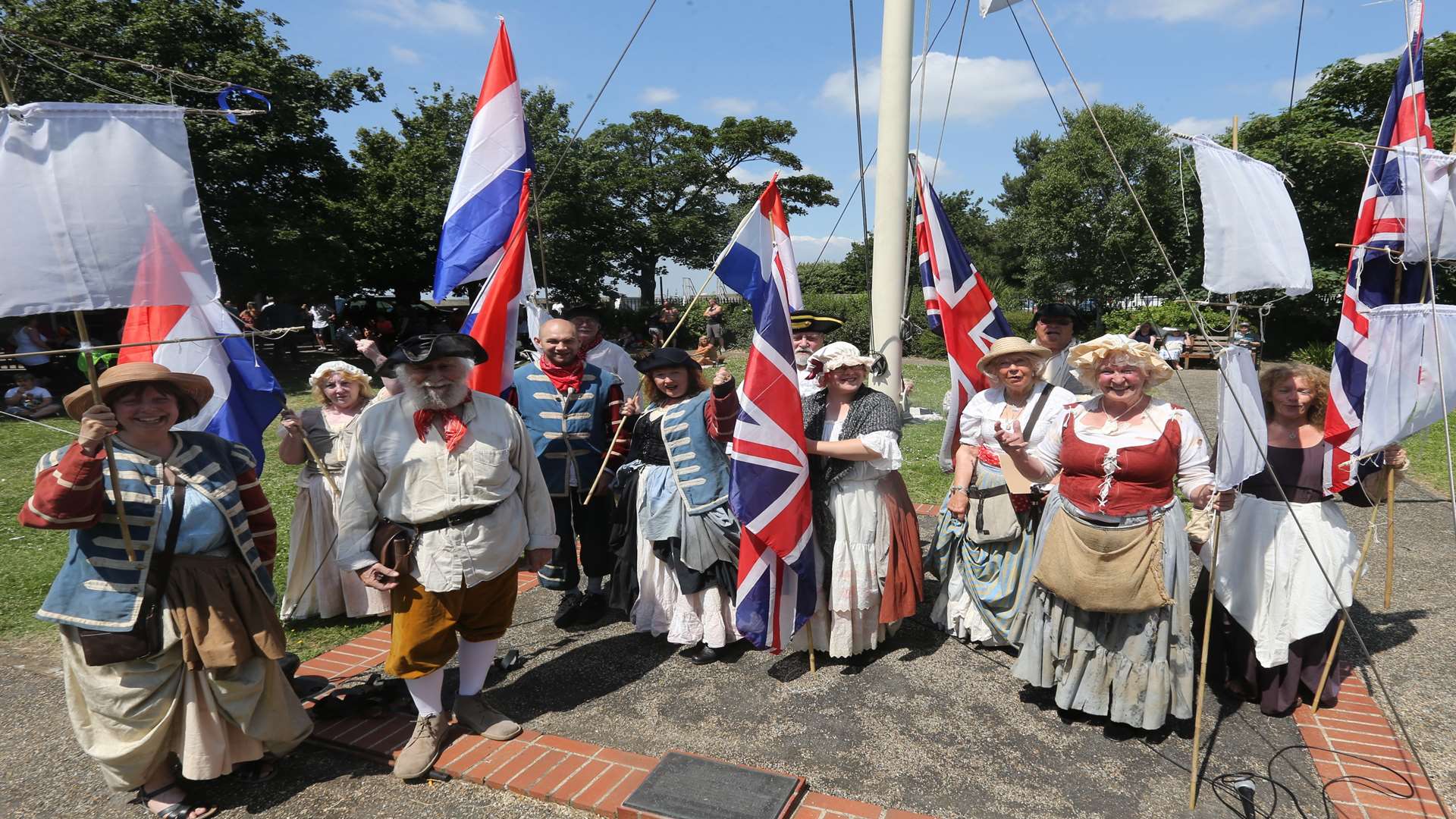 Big Fish Arts perform a reenactment of the Dutch invasion