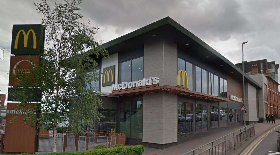 The incident happened in McDonald's in Hart Street, Maidstone. Picture: Google street view