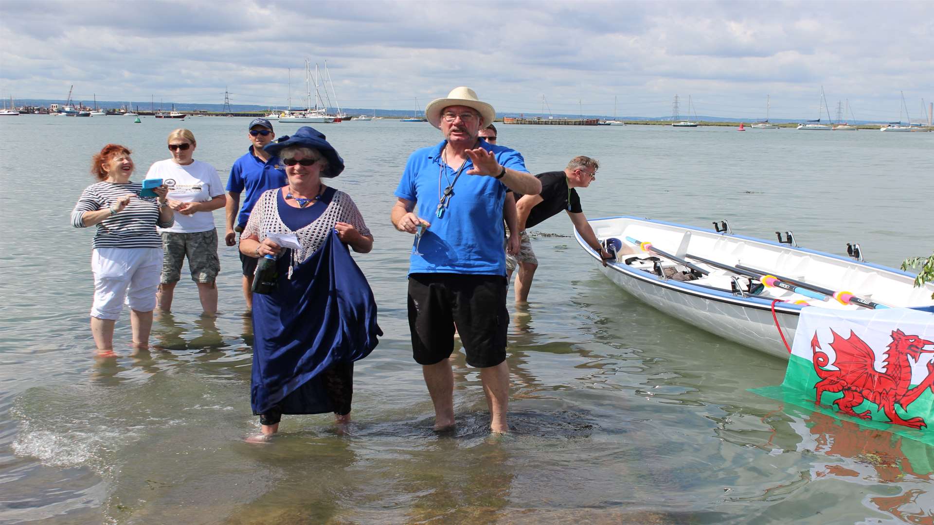 Daf Charman naming The Lady Daf at Queenborough