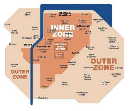 Medway bus zones