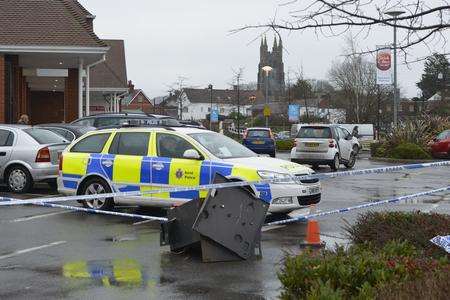 A cash machine stolen from Tesco in Tenterden was dumped in the car park