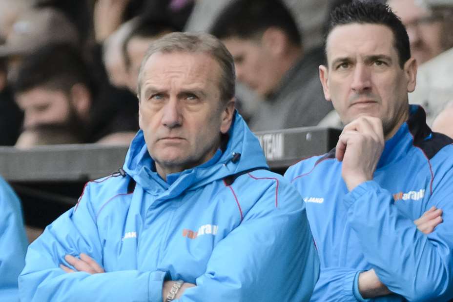 Dartford boss Tony Burman, left, says Alfie Pavey is ideal back-up for Duane Ofori-Acheampong Picture: Andy Payton