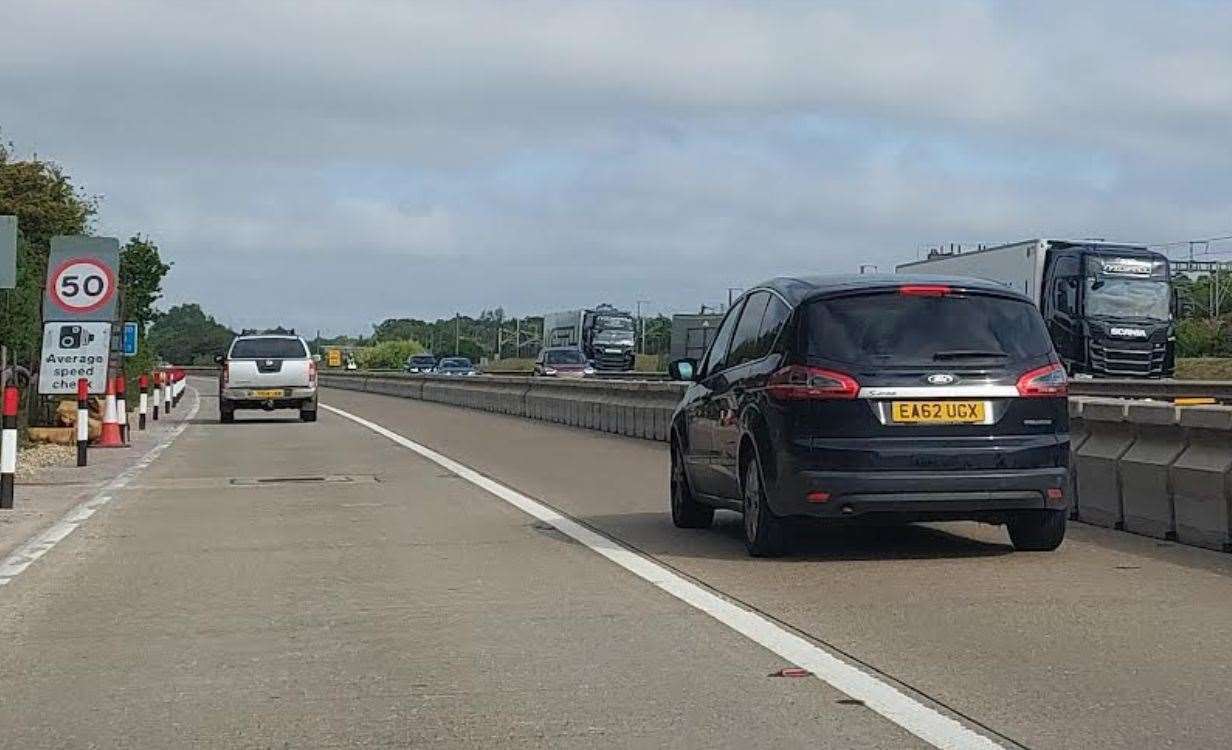 A 50mph limit remains on the M20 between Ashford and Maidstone despite Operation Brock being removed