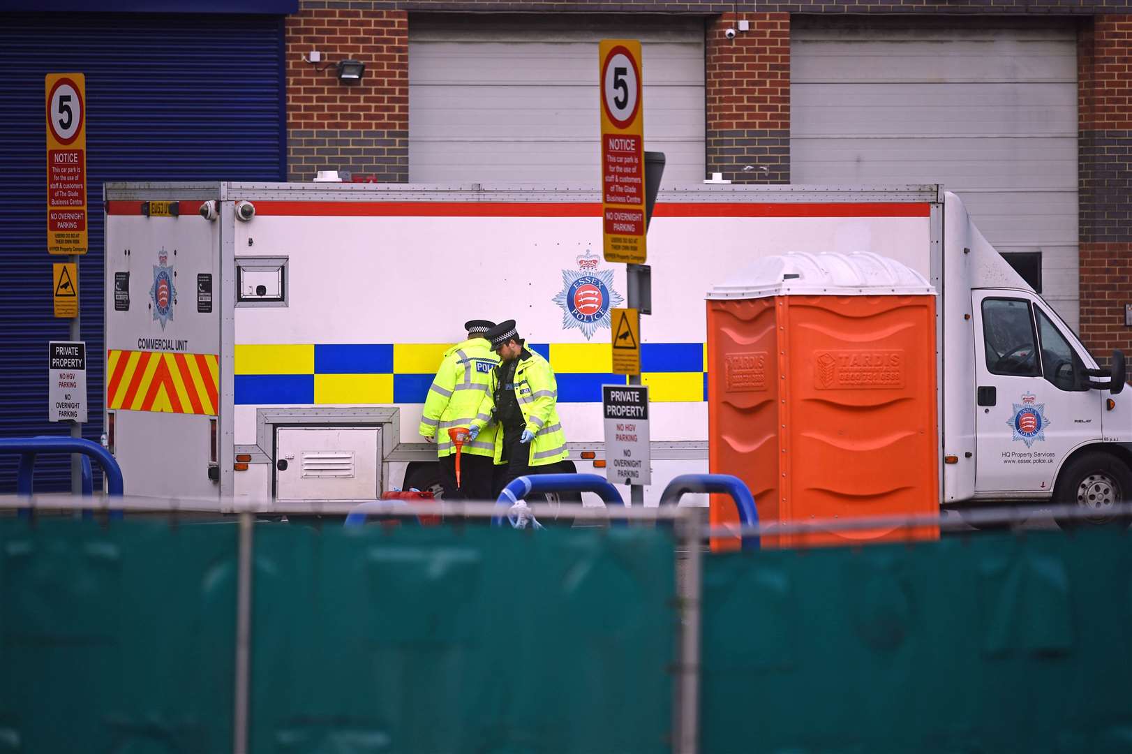 Police at the scene in Grays (Kirsty O’Connor/PA)