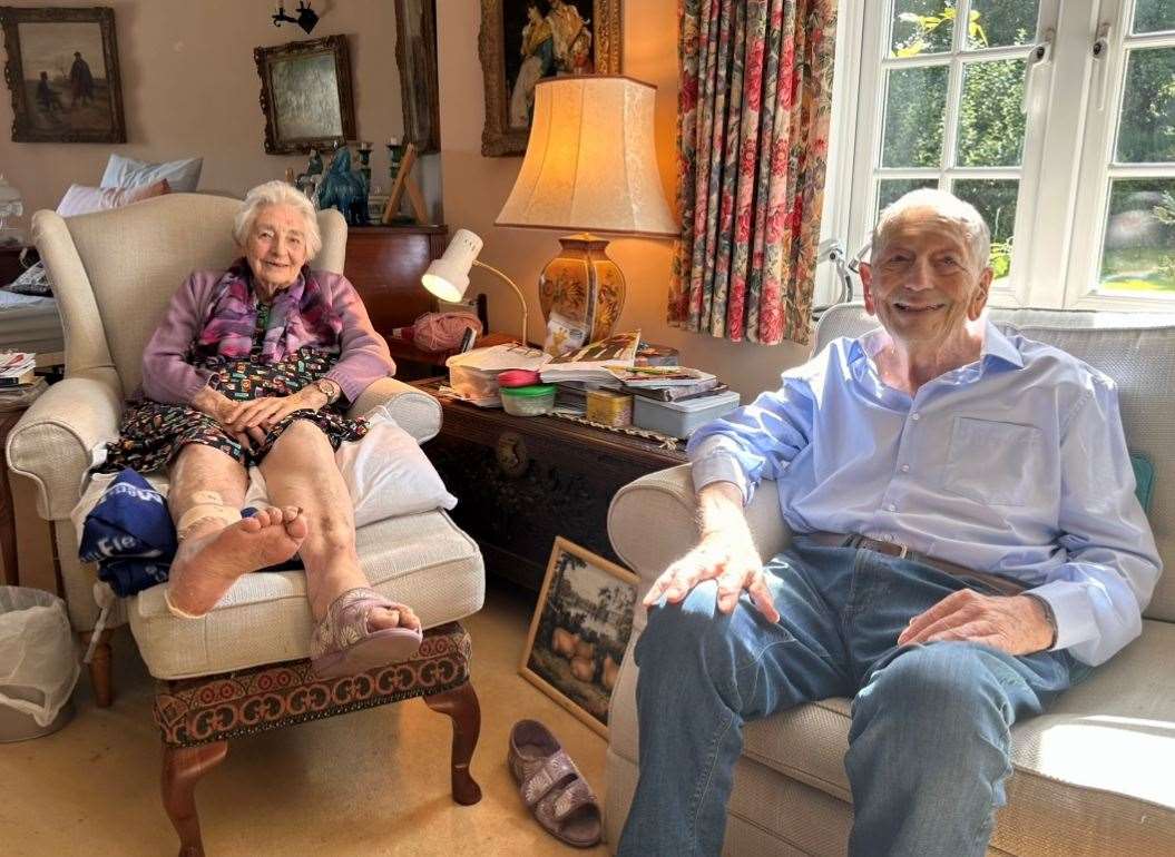 Hazel Fasey, 95, and Tony Fasey, 100, have been together 75 years