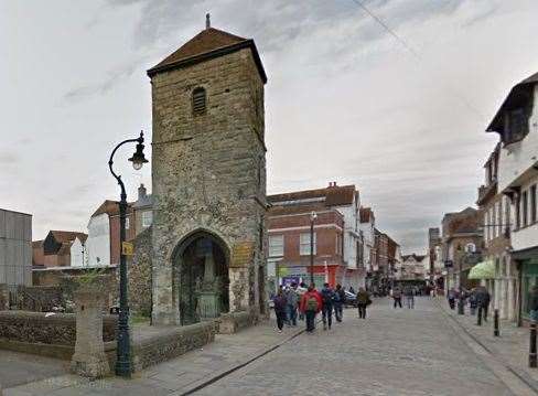 Sergio Pagliarini was attacked in Burgate, Canterbury. Pic: Google
