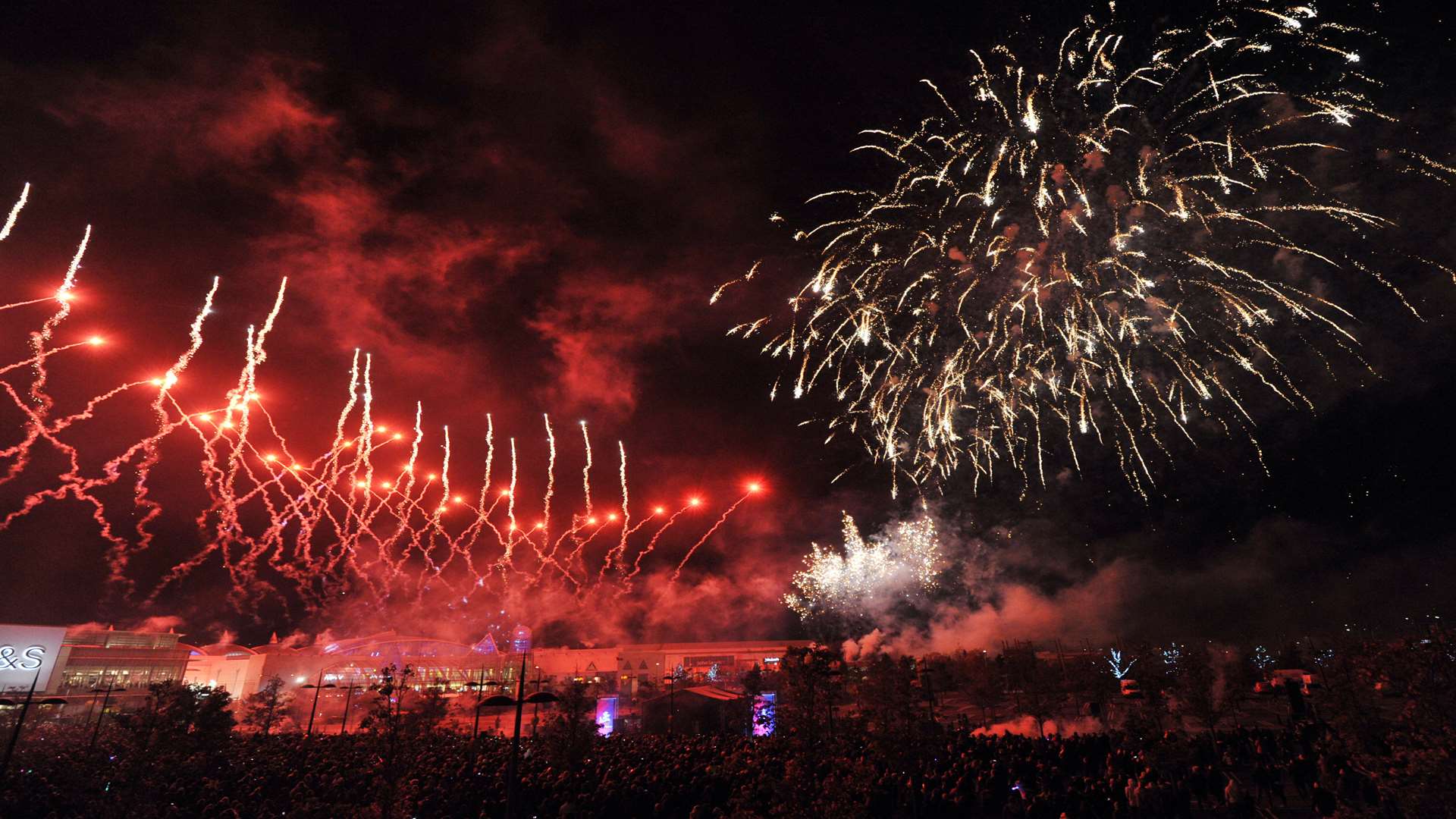 The fireworks at the launch of Christmas at Bluewater last year