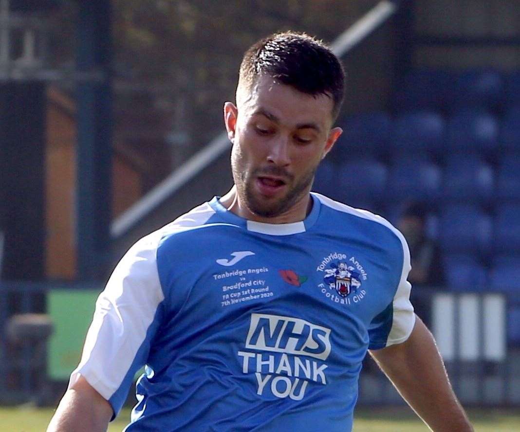 Tonbridge Angels midfielder Tom Parkinson Picture: Dave Couldridge