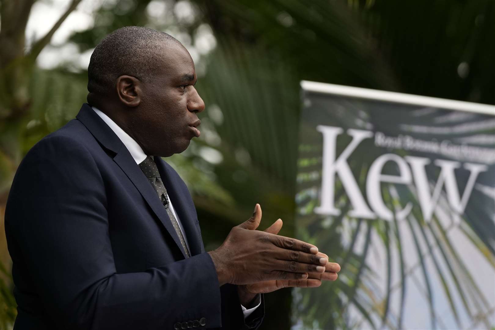 Foreign Secretary David Lammy was speaking in the Temperate House at Kew Gardens, west London (Frank Augstein/PA)