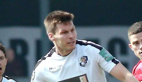 Charlie Sheringham picked up a knock in friendly match at Chatham Picture: Phil Lee