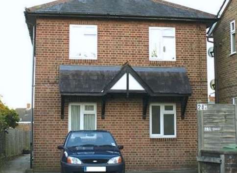 The one-bed flat has a communal garden