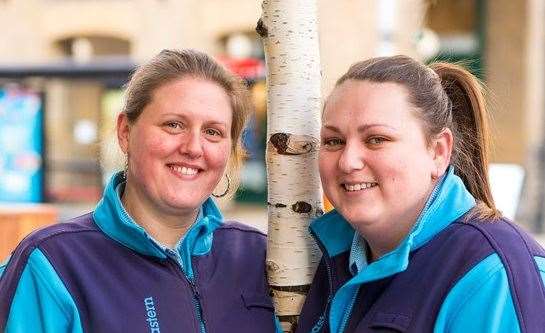 From left: Lauren Forrestal and Victoria Sweeney won the ‘Lifesaver’ award in the Outstanding Personal Contribution category at the National Rail Awards. Picture: Southeastern