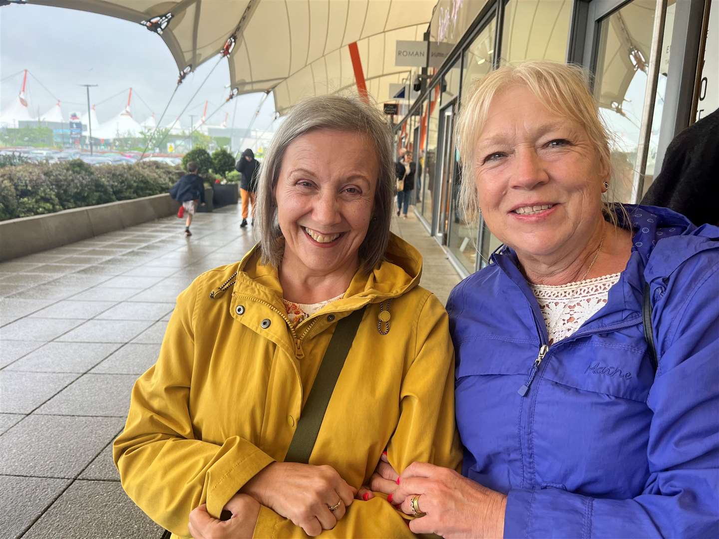 Debbie Jones, right, says a Christmas market at the outlet is a great idea; she was visiting the centre with friend Christine Falzon